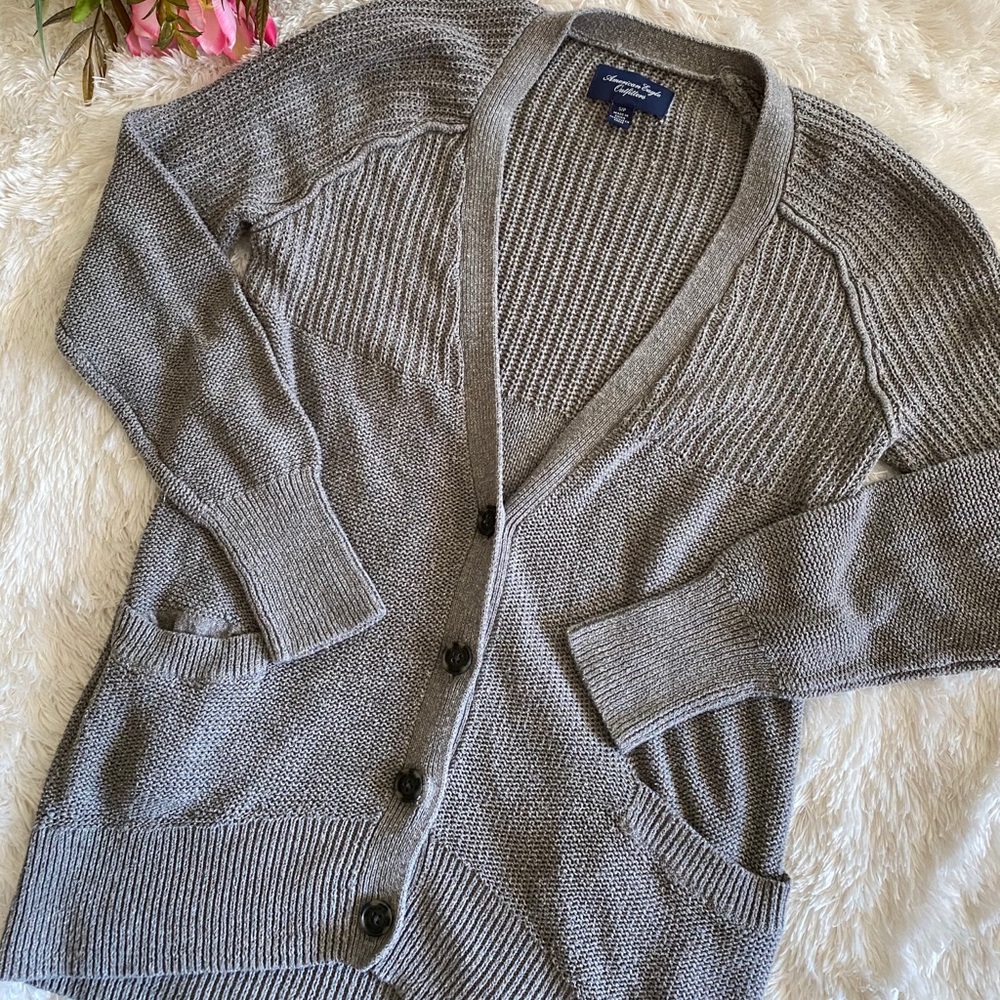 American Eagle Gray Knitted Sweater